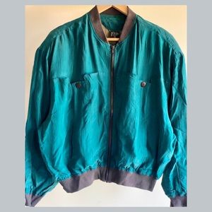 Otto kern vintage women’s silk bomber jacket M